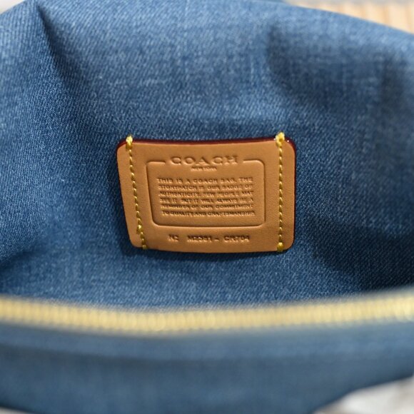 Coach Blue Quilted Bag with Gold Accents (Tabby 26) - Picture 9 of 9